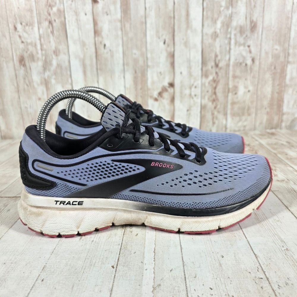 Brooks Trace 2 Womens Running Shoes Blue Black Pink 1203751B533 Size 8